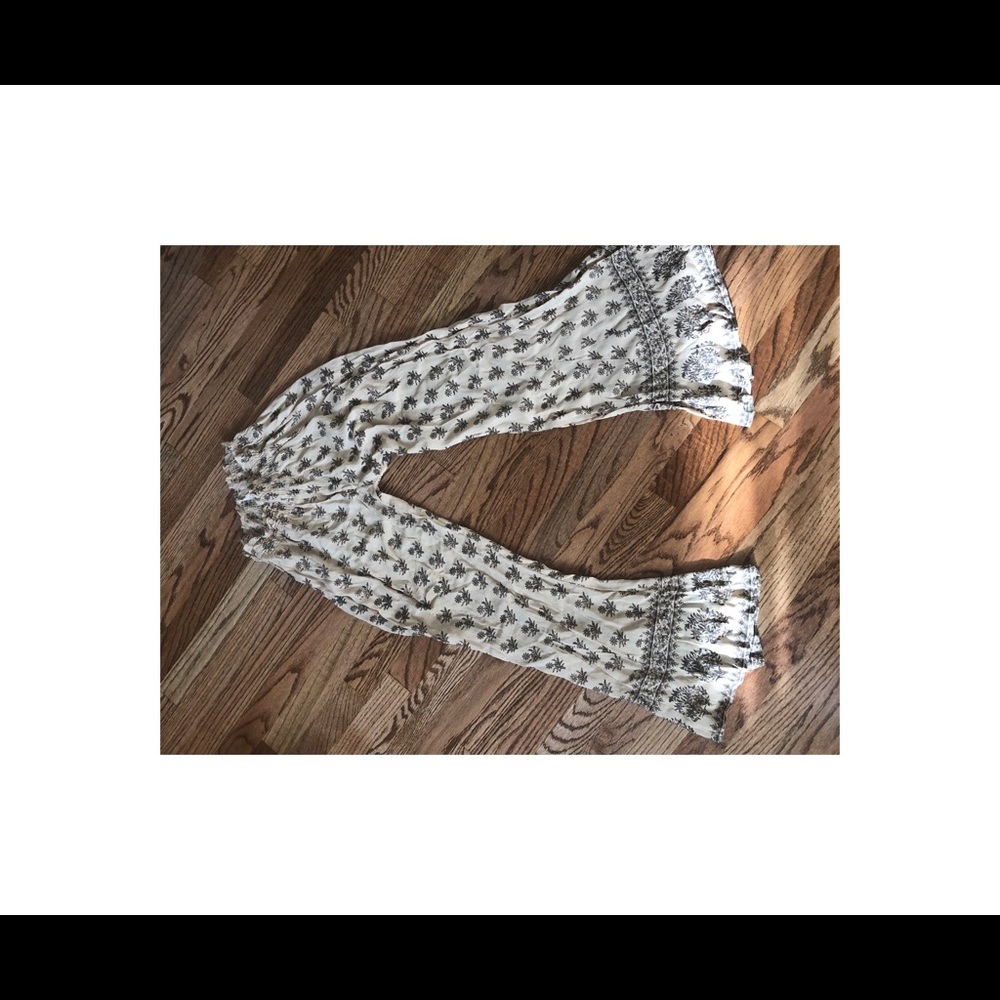 Wide leg boho free people pants